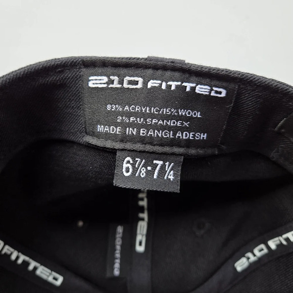 CityLocs Florida Plate Leather Patch Unicorn Black Fitted Hat Streetwear - Picture 7 of 10